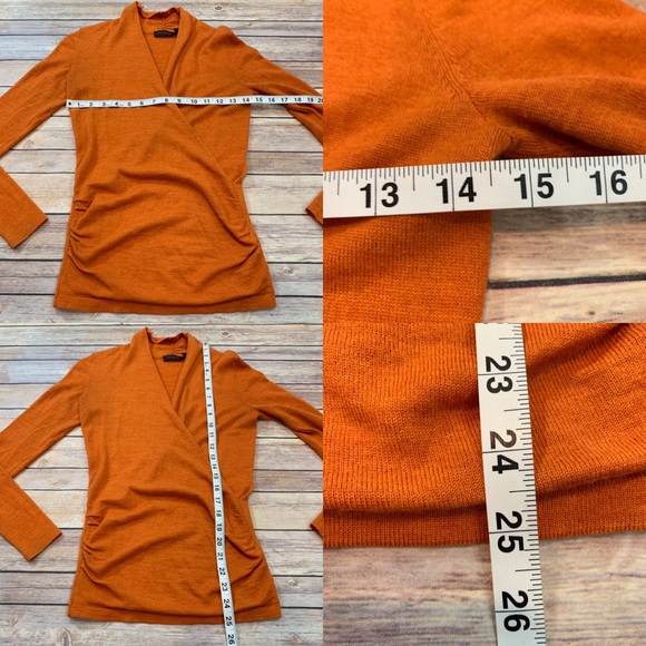 XS Limited Long Sleeve V-Neck Wrap Style Sweater - Picture 2 of 8